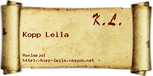 Kopp Leila névjegykártya